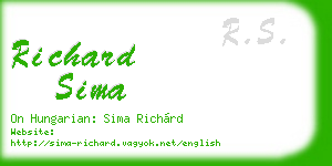 richard sima business card